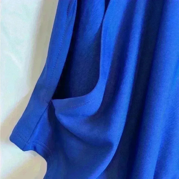 NWT! Royal Blue Split Sleeves Smocked Elegant Cocktail Long Maxi Dress (3X) - Picture 10 of 10